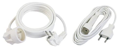 Gefotech 8079 Set of 2 Extension Leads 1 x 3m (6A) 1 x 5m (16A+T) [for European Sockets]
