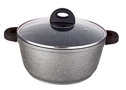 Klaus Saucepan 36 cm with Lid Silicone Oven Gloves for Cooking Like Stone on you dont Burn, Suitable for all Heat Sources including Induction Oven Safe