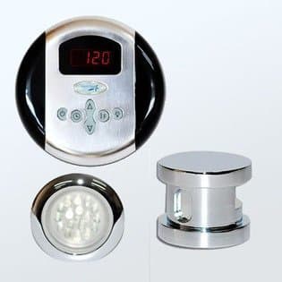 Steam Spa INTPKCH Indulgence Touch Panel Control Kit with Steam Head, Chrome by Steam Spa
