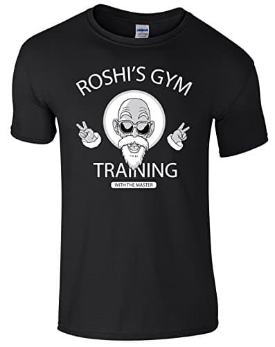 Master Roshi's Gym Training Men's Black T-Shirts