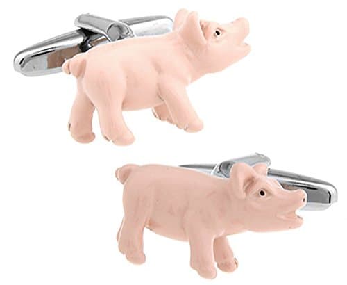 Pink Pig Cufflinks for Men's Birthdays, Weddings and Special Occasions | Cufflinks for Men
