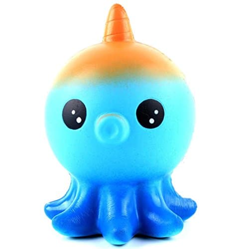 Yesmile Toy 2018 Newest Slow Rising Squeeze Toys, New Unicorn Octopus Scented Squishy Charm Slow Rising Simulation Kid Toy Key Cell Phone Pendant Strap Gift Home Décor (Slow, blue)