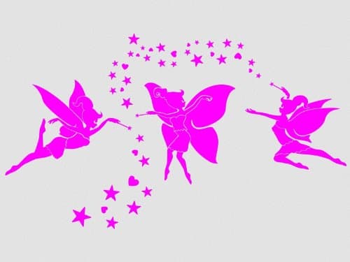 wallfactory - wall decal - 1 beautiful Elf (Fbr) in soft pink