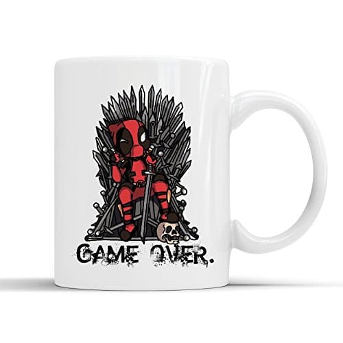 Deadpool Vs Game Of Thrones 'game Over' - White Mug