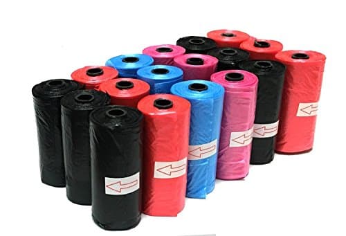 300 Pet Waste Bags, Various Colours, Dog and Cat Poop Collection