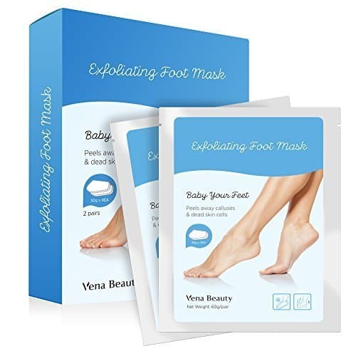 2 Pairs Exfoliating Foot Peel Mask For Soft, Smooth Feet- Peeling Away Calluses and Dead Skin cells - Baby Your Feet by Vena Beauty