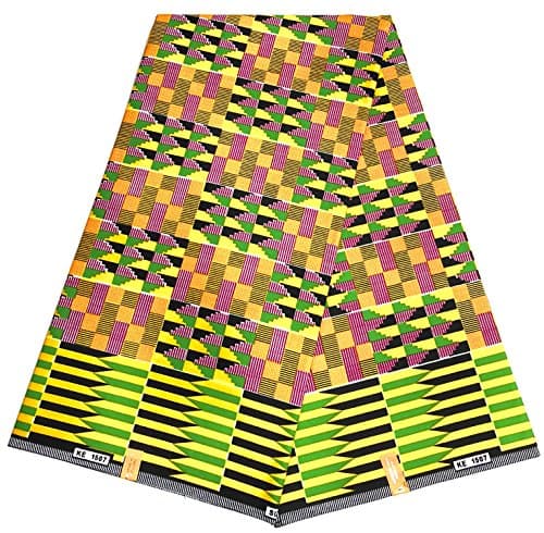 SUPREME WAX Holland KENTE KINTE Original African Print Fabric loincloth 6 YARDS 100% Cotton