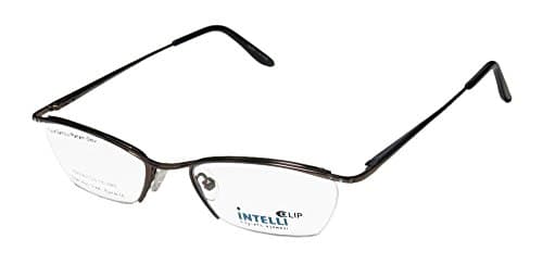 New &amp; Season &amp; Genuine - Brand: Elite Eyewear Style/model: 719-B Gender: Womens/Ladies Rxable Avant-garde Design Designer Half-rim Flexible Hinges Eyeglasses/Glasses (49-18-135, Gunmetal)
