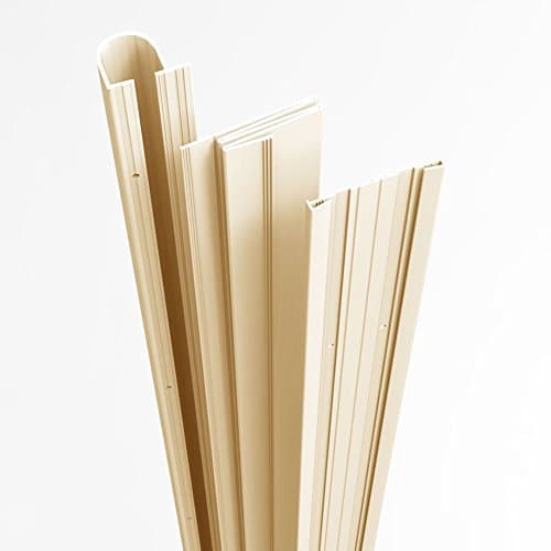 Complete Door Safety Shield Set | Finger Pinch Protector Guards for Door Hinges (96", Almond)