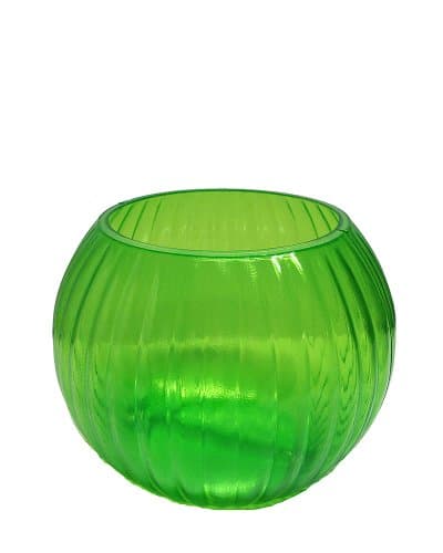 5 1/2in Poly Plastic Lime Green Classic Rose Bowl