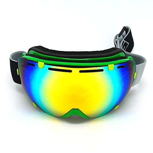 New Adult Snowboard Ski Goggle Anti-Fog Detachable Dual Layer Double Lens Tinted, UV400 Protection