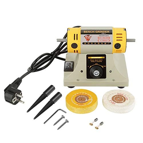 220V 350W Electric Bench Grinder Polishing Machine Lathe Polisher for Jewelry Lathe Motor Machine Tools EU Plug