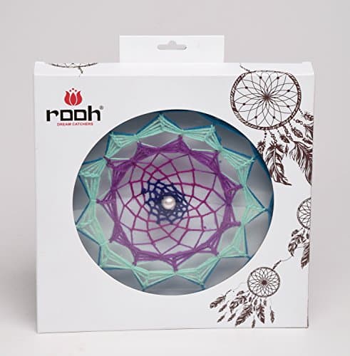 Rooh® Dream Catcher ~ Yellow Large ~ Handmade Hangings for Home Decor, Wall hangings, garden, Car, Outdoor, Bedroom, Meditation Room, Yoga Temple