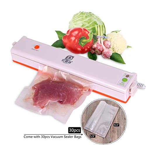 Vacuum Sealing System Automatic-manual Vacuum Sealer Fresh Food Saver- Home Kitchen Vacuum Packaging Machine Heat Sealer for Foods Preservation with 30pcs sealer bags