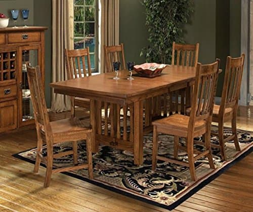 Intercon Mission Leopold 7 Pc Dining Set (42 x 72-90, 18" Bfly Lf)