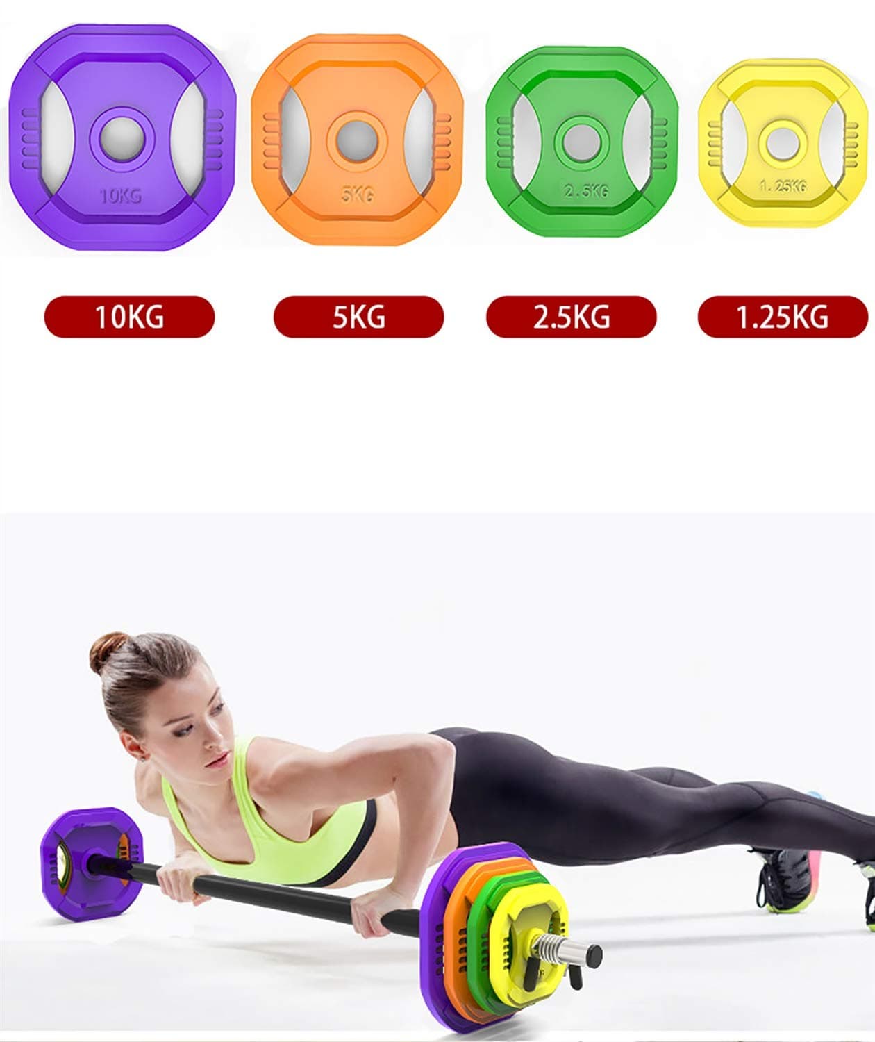 TANKLE Dumbbells 1.25-10KG Weights Training Arm Muscle Strength Fitness Barbell Resistance Exercises Equipment Dumbbells Detachable Professional Workout for Indoor