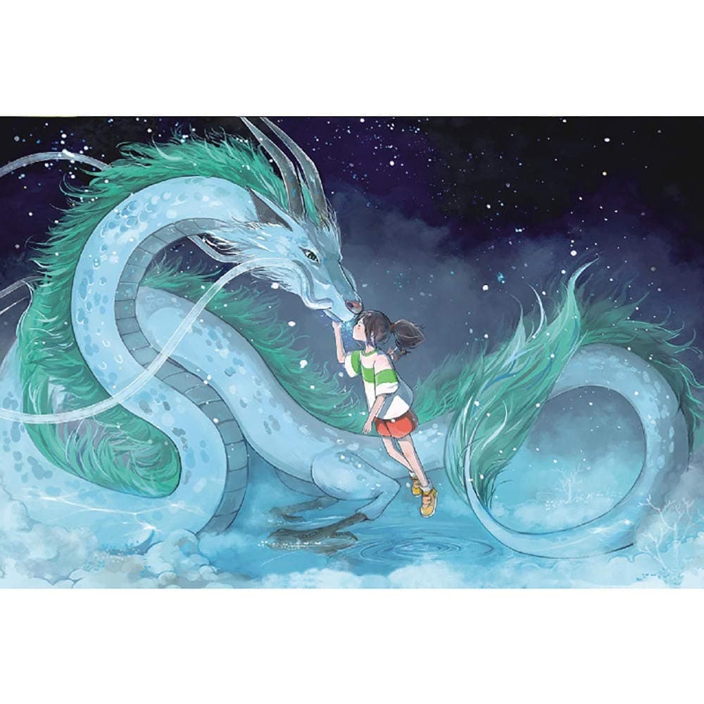 KYLN Wooden Puzzle 1000 Pieces Multiple Styles Patterns Optional Jigsaw Puzzle Educational Toys Puzzle for Adults Kids-Spirited away