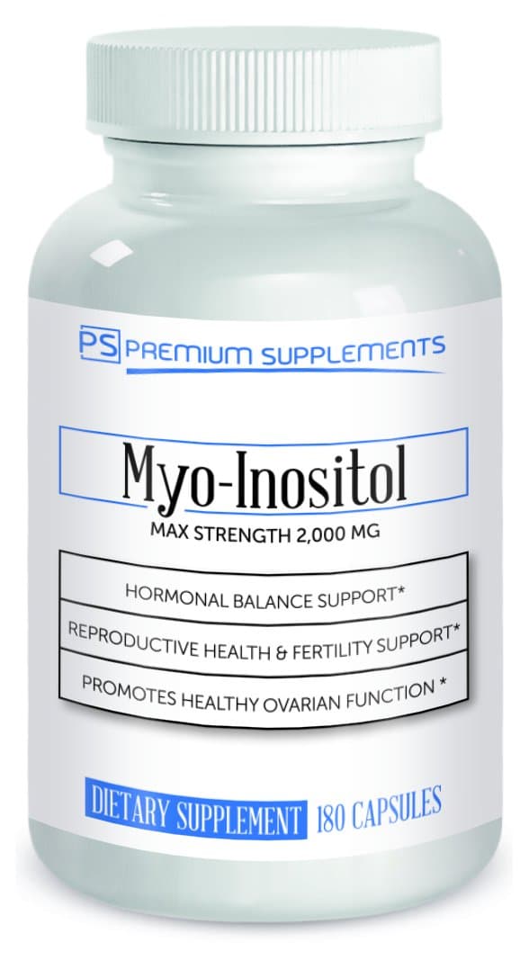 Myo-Inositol 180 Vegan Capsules, 2000 mg Serving - All Natural Made in USA Product