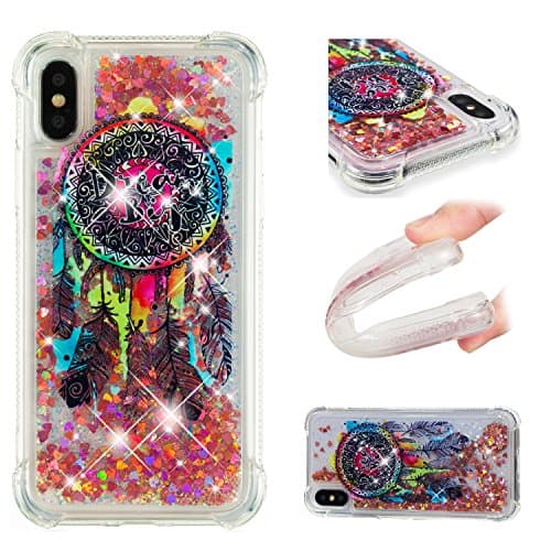 Eazyhurry Galaxy S9 Case Clear Flexible Cell Phone Cover Shiny Glitter Floating Slim-fit Protective Shockproof Anti Scratch Case For Samsung Galaxy S9 (Fishing net)