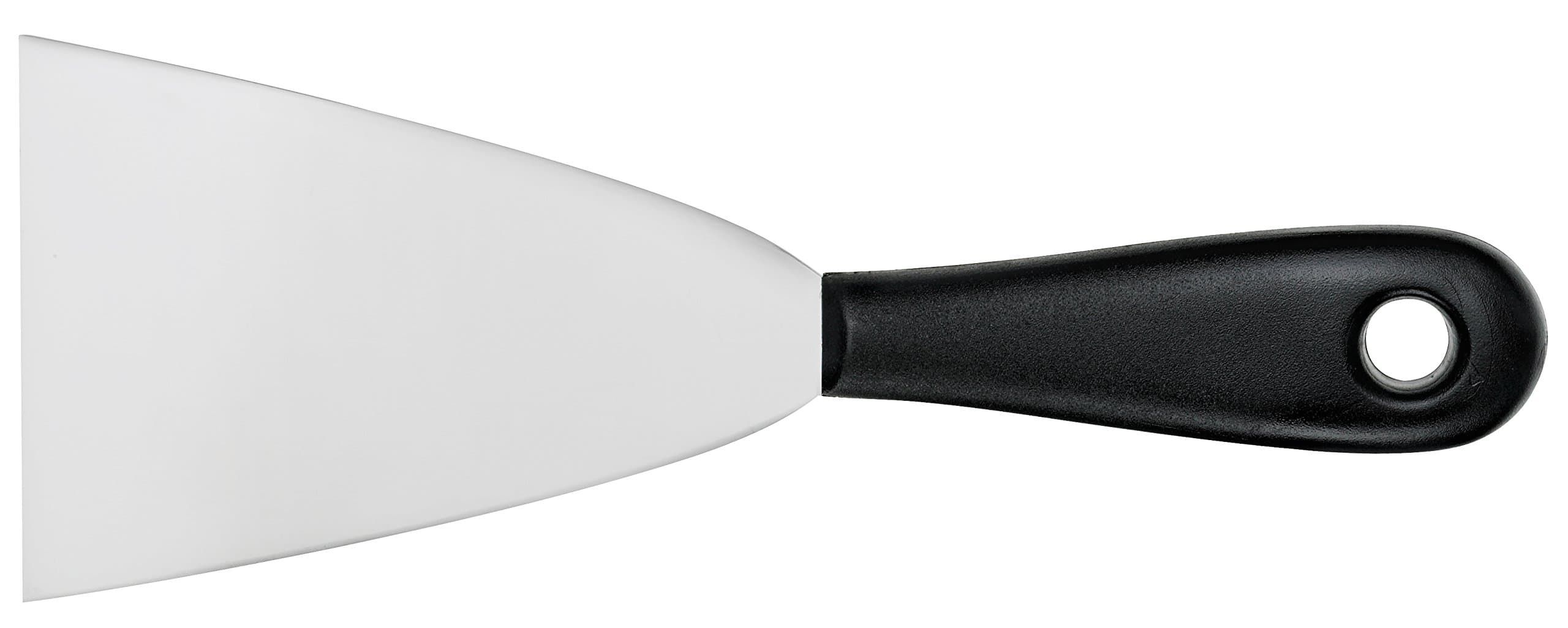 STERNSTEIGER Cleaning spatula with curved blade (multi-purpose turner, cranked blade/plastic handle, dishwasher safe, blade stainless steel) 8cm