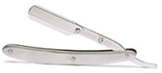 Luxury Barber Limited Edition Stainless Steel Finish Shavette with German Made Stainless Steel Croma Blades