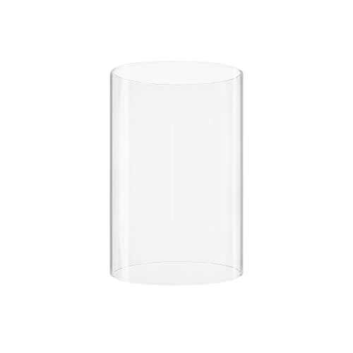 CYS EXCEL D-4" H-6" Glass Open Ended Hurricane Candleholder Bottomless Cylinder Sleeve Clear Chimney Shade Tube Cover, 1 Piece