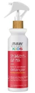 RAW SUGAR Kids Strawberry + Oat Milk Leave-in Conditioner & Detangler For Fine Untamed Hair - Infused with Baobab Seed Oil - 6 fl. oz, 6 Fl Oz (Pack of 1)