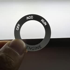 Keptrim for Challenger Charger Engine Start Stop Trim for 2010-2021 Dodge Challenger Charger, Silver Aluminum Alloy 1pc