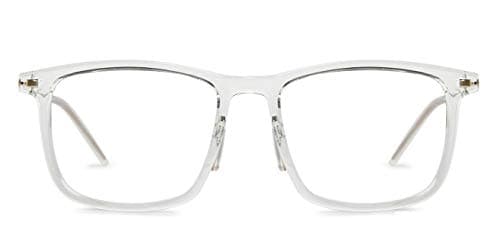 Lenskart Blu | Zero Power Blue Cut Computer Glasses | Anti Glare, Lightweight & Blocks Harmful Rays | UV Protection Specs | Men & Women | Medium | LB E13738