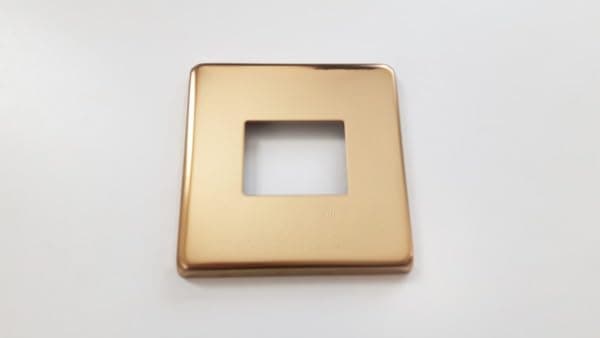 Light Switch Cover Plate Conversion in Polished Brass Single Or Double Stick on (Double Light Switch Cover Plate Brass)