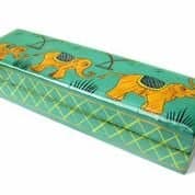 Oh'Mycraft Kashmir Paper Mache Pencil Box - (8 x 2.5 Inch, Multicolor)