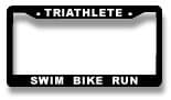 Triathlete License Plate Frame (Swim Bike Run) Set of 2