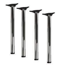 700mm Metal Table/Desk Leg 60mm Diameter, Set of 4 (Chrome)
