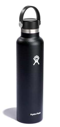 Standard Mouth Water Bottle, Flex Cap - 24 oz, Black