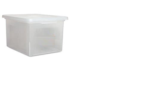Wholesale CASE of 15 - Lorell Letter/Legal Plastic File Box -File Box, Legal/Letter, 13-4/5"x19"x11", Clear