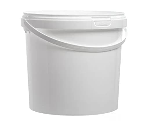 10 x 5L, Ltr, Litre Plastic Buckets with Lids