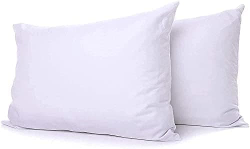 Soft Poly Cotton Hotel Pillows 2 Pack, Designed For Ultimate Luxury Sleep Experience, Breathable Premium Quality Hotel Pillow (2)