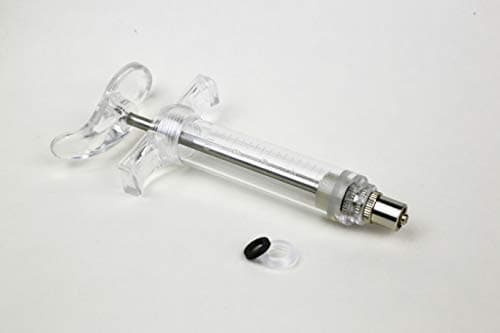 10ml Polycarbonate Plastic Syringe Luer Lock Tip, Slip Tip Syringe Reusable Livestock Veterinary Medical Lab Supplies