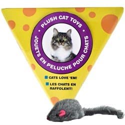 Cheese Wedge Display Furry Mice 60 Count