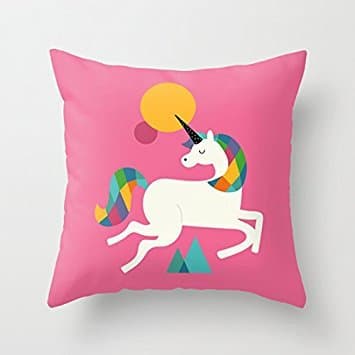 To Be A Unicorn Cute Throw Pillows For Girls Pillow Covers With Zip Fasfion Design Decorative Throw Pillow Cover Cushion Case 18X18 Inch