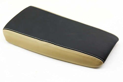 Fits 1997-2004 Corvette C5 Real Black/Light Oak Leather Center Console Lid Cover . (Skin Only)