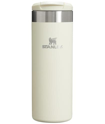 Stanley AeroLight Transit Bottle 16 oz | Locking Drink Through Lid | Leak Resistant Water Bottle or Coffee Travel Mug | Lightweight Insulated Stainless Steel | BPA-Free | Cream