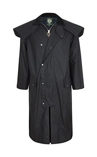 Unisex Premium Quality Lined Waxed Cape Long RainCoat Made in UK