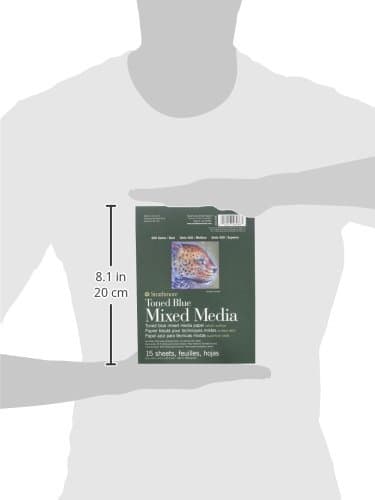 Strathmore 400 Series Mixed Media Pad Tone Blue 6"X8"-15 Sheets -62462406