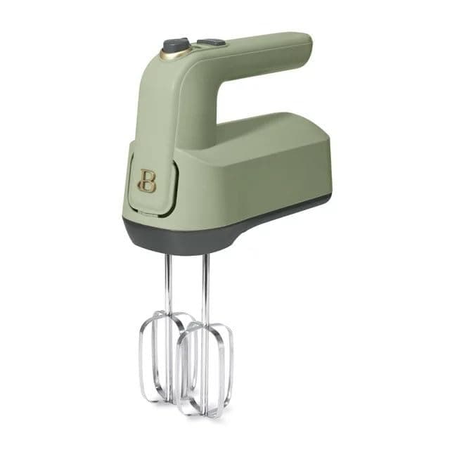 6-Speed Beautiful Electric Hand Mixer, Sage Green by Drew Barrymore, Standard, SG-19111