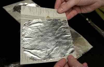 Being Marwari Chandi Vark/German 100% Pure World's Finest Silver Leaves - 5 Leaves