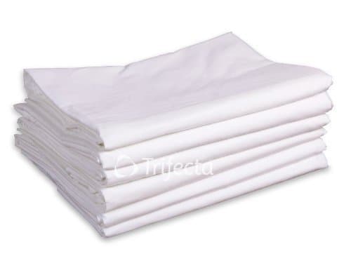 Hospital Bed Flat Sheet–White, Soft Cotton Blend, 42" X 82"_1PK