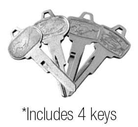 Mustang Key Blank Set of 4 Ignition and Trunk Original Style 1964 1/2-1966