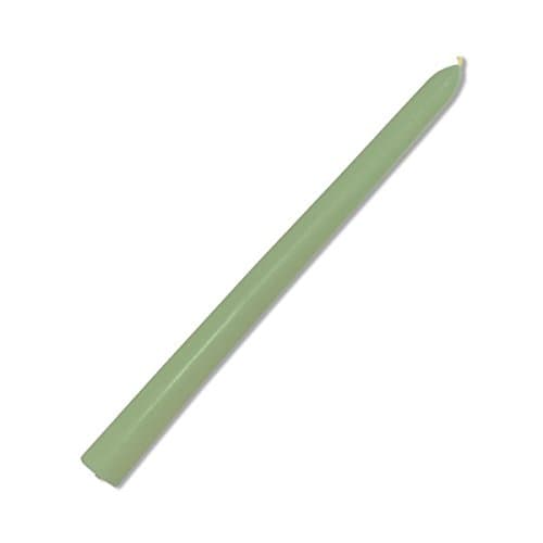 Set of Two Beeswax Taper Candles - Light Green