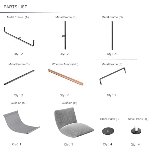 HIGOGOGO Modern Accent Chair, Living Room Chair with Wood Armrests, Shredded Foam Cushion, and Sturdy Metal Frame Reading Chair, Beige